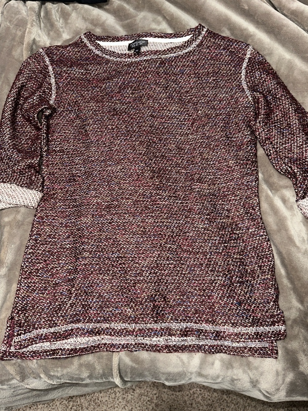 Topshop Marled Purple Multi Knit Sweater